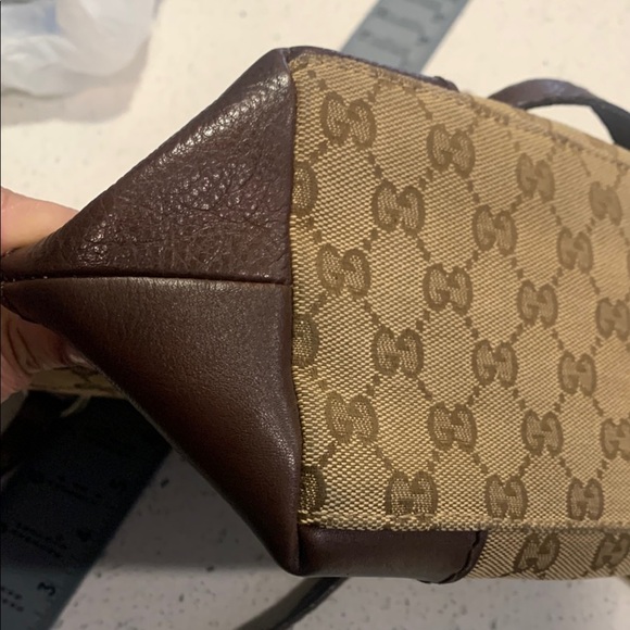 Gucci Brown Monogram Tote Bag EUC - Picture 10 of 13
